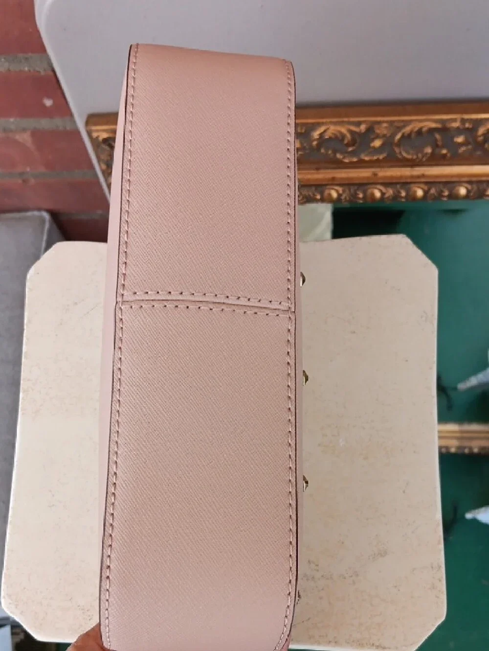 NWT Michael Kors Jet Set Medium Blush Pink Studded Pouchette Leather Bag